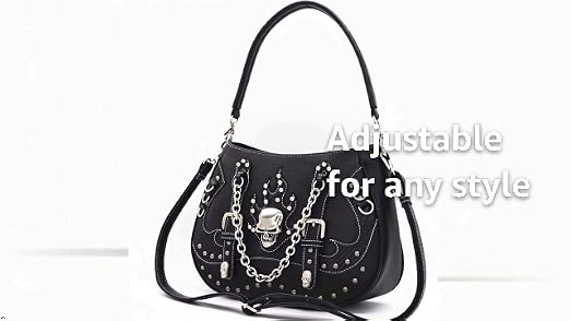 Amazon.com: Cowgirl Trendy Gothic Metallic Skull Purse and Wallet